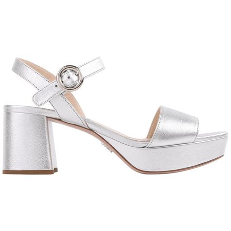 prada silver comfort shoes|prada flat heel shoes.